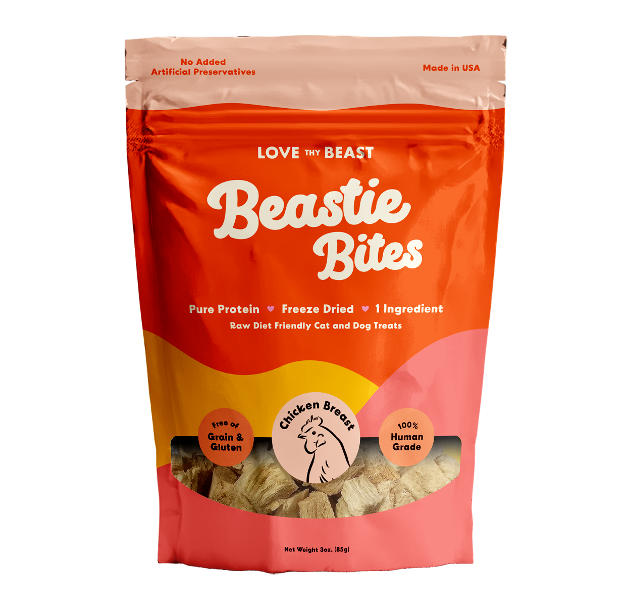 Freeze-Dried Chicken Breast Dog & Cat Treat, 3-oz bag