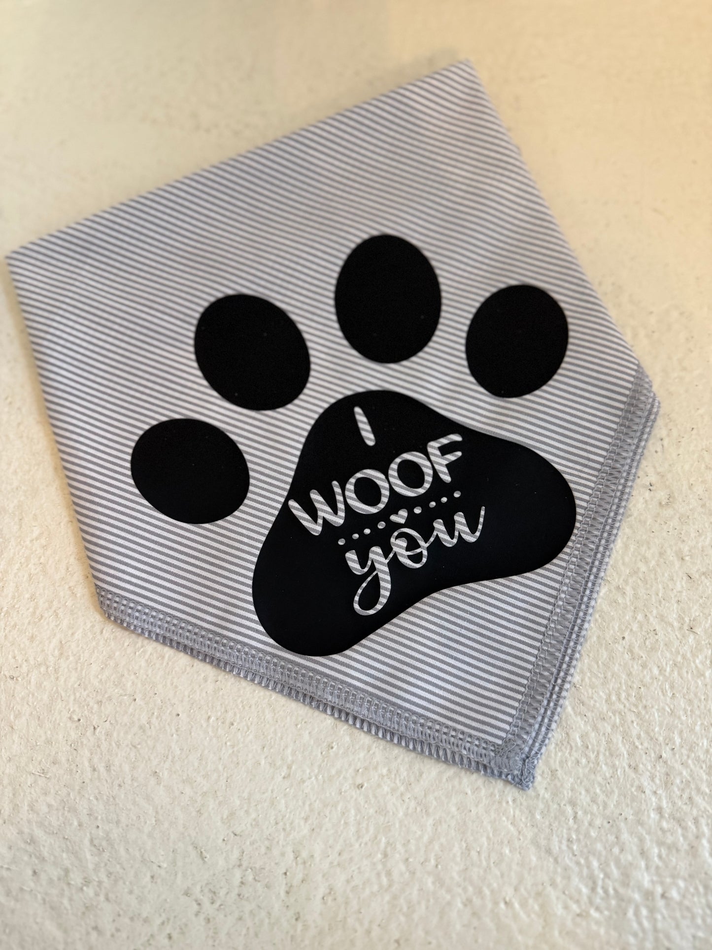 I Woof You - Bandana Blue/white