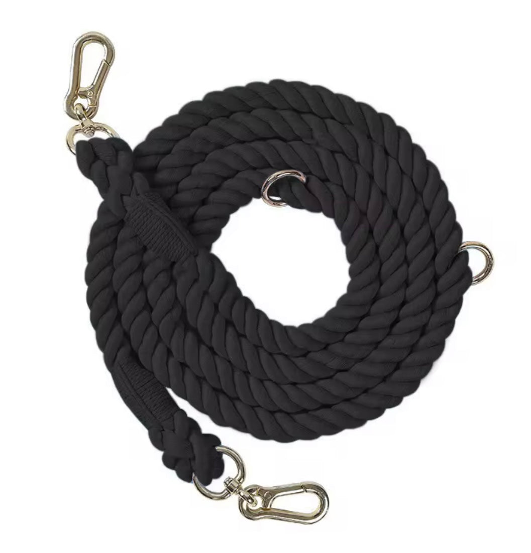 Black Dog Rope Leash