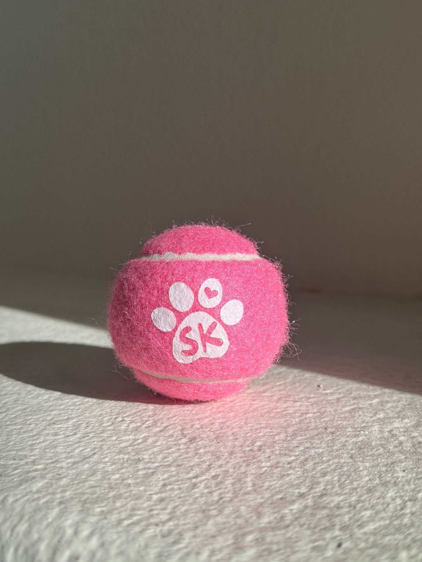 Squeaky Tennis Ball - Princess Pink