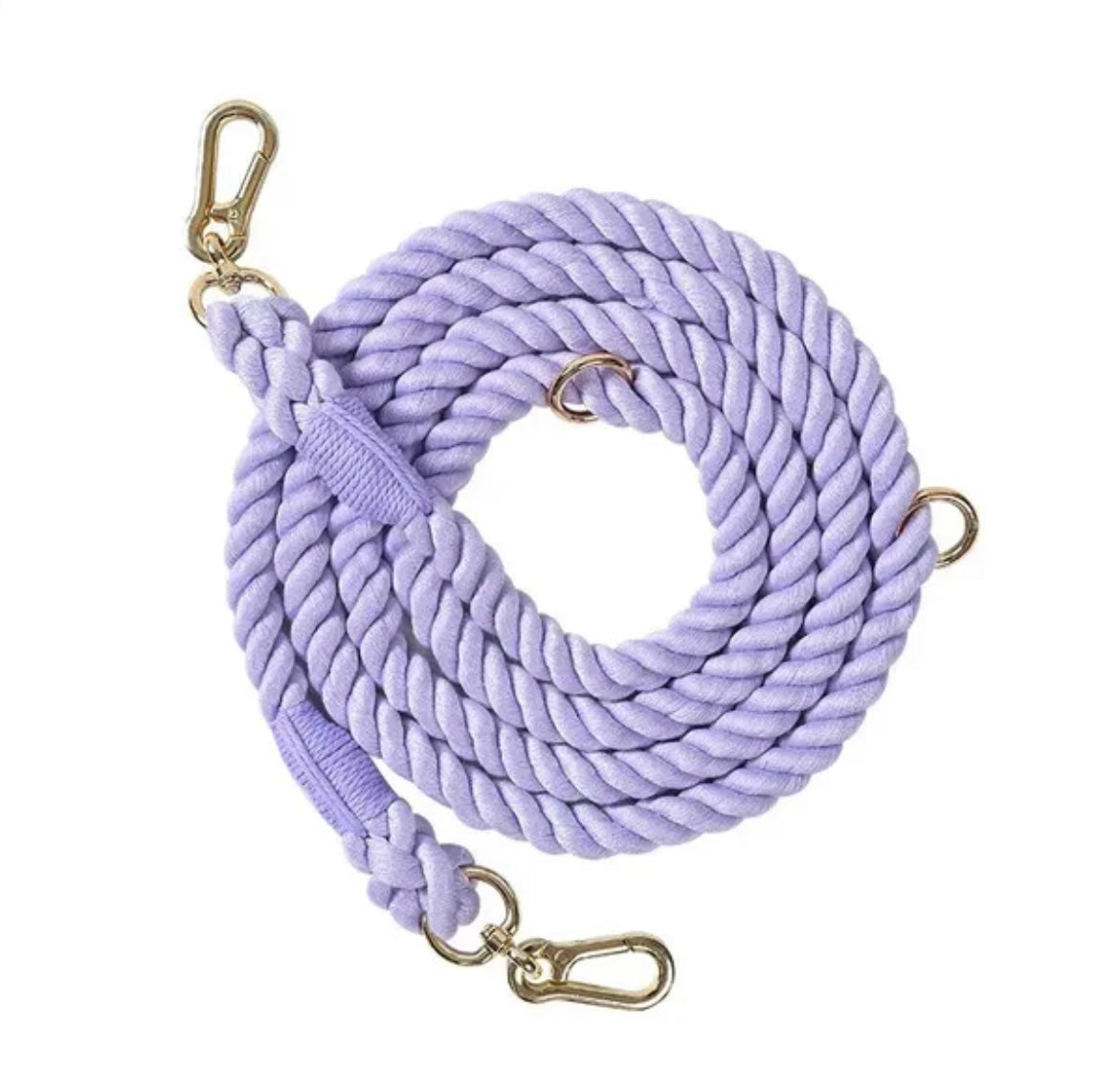 Dog Leash Braided Rope 7ft -Purple