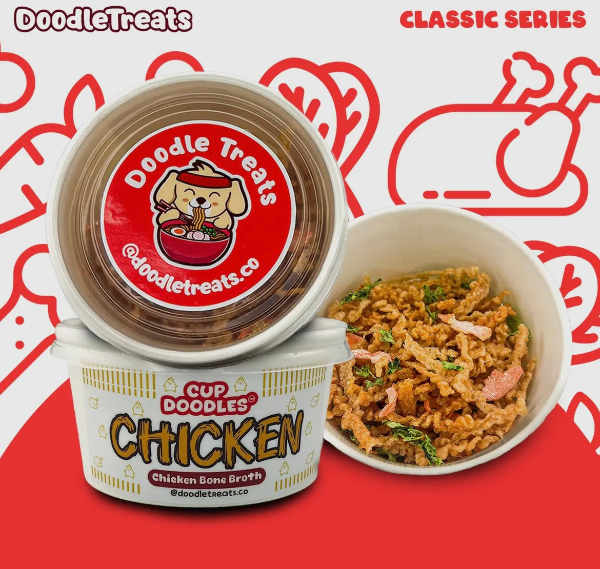 Doodle Treats - Chicken Cup Noodles For Dogs and Cats
