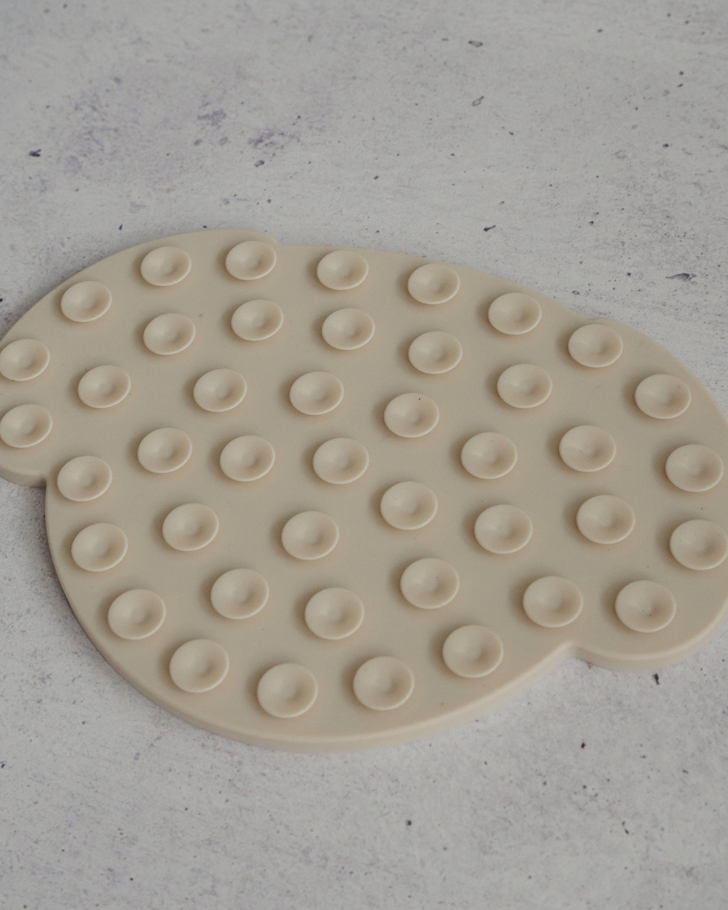Cream Dog Head Enrichment Lick Mat