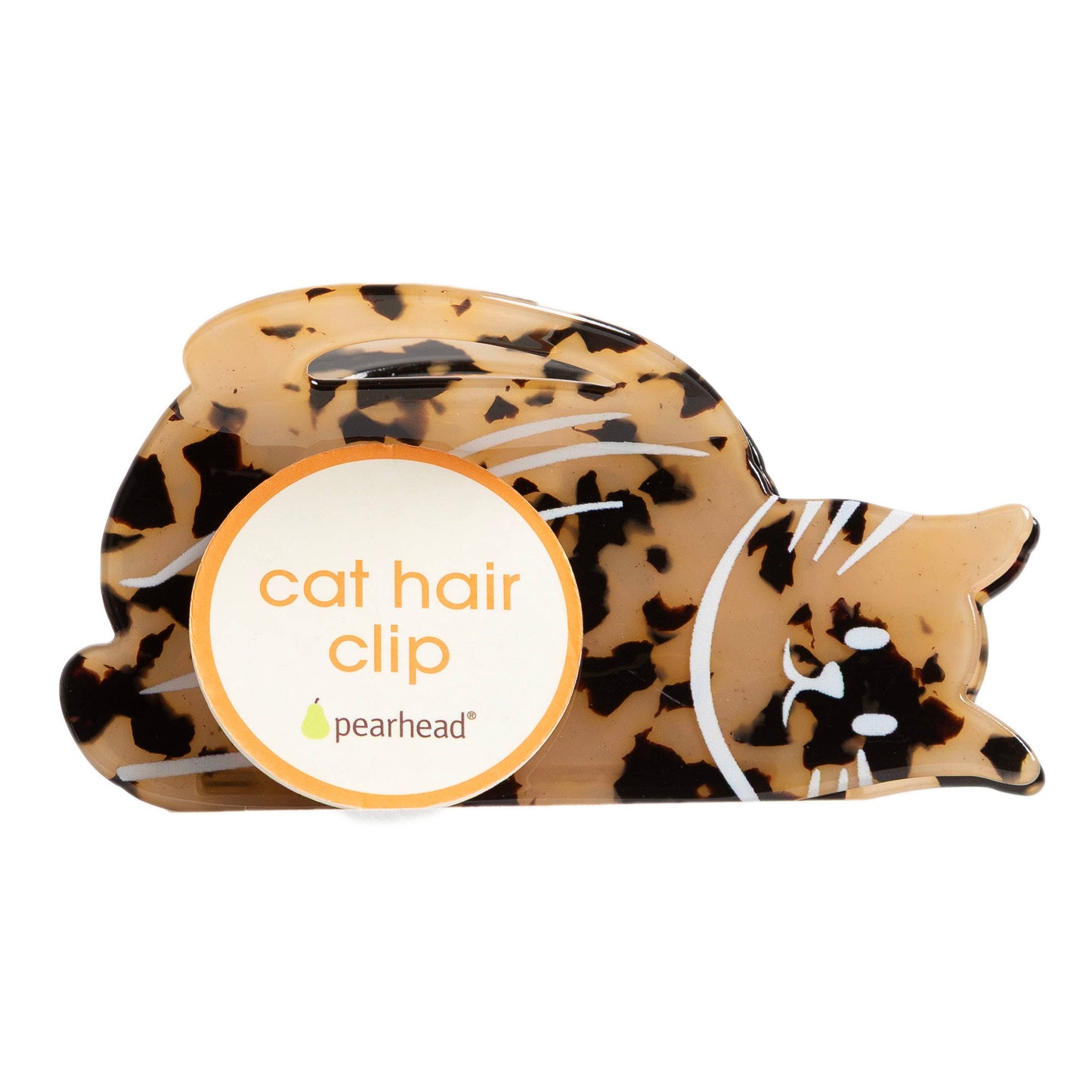 Cat Design Hair Claw Clip, Tortoise Shell Barrette