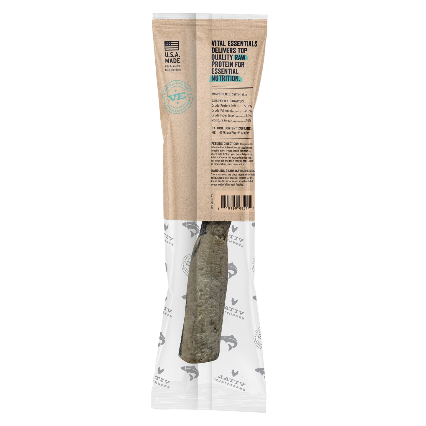 Vital Essentials® RAW BAR Freeze-Dried Raw Salmon Skin Treat