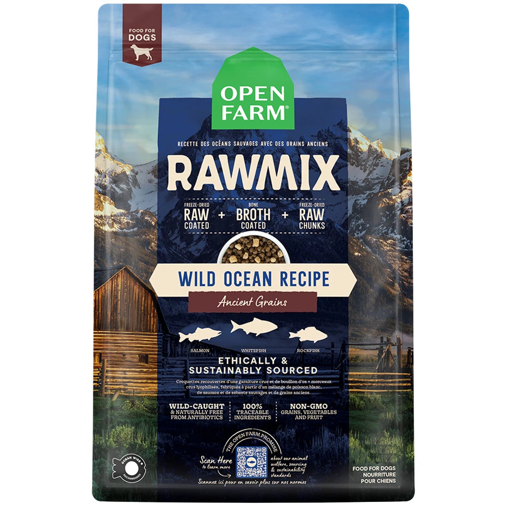 Open Farm RawMix Ancient Grains Wild Ocean Recipe Dry Dog Food -20LB