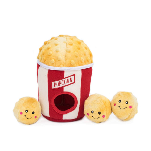 Zippy Burrow - Popcorn Bucket - Dog Toy