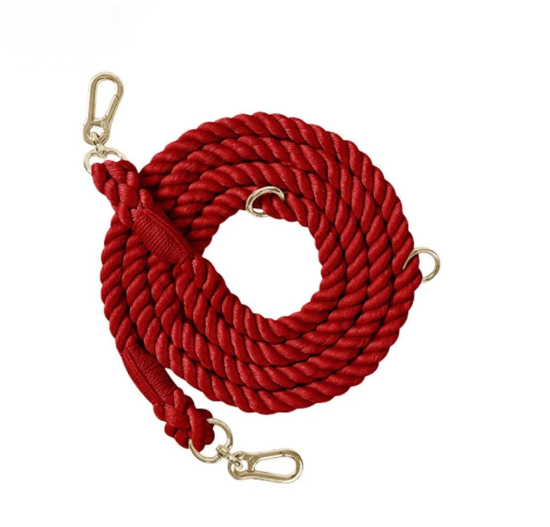 Dog Leash Braided Rope 5ft -Red