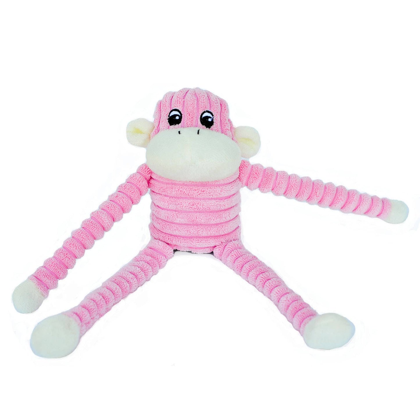 Spencer Crinkle Monkey - Pink - Small - Dog Toy