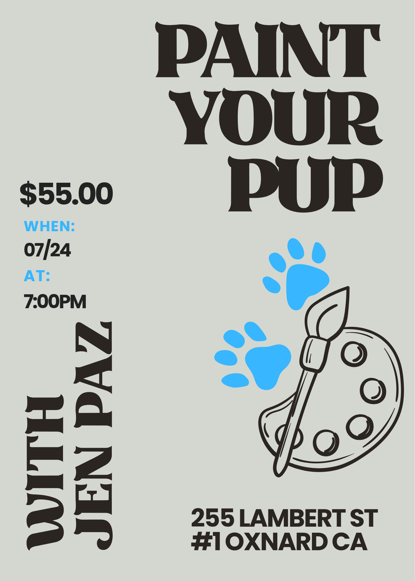 Event: Paint your dog night- JULY 24TH