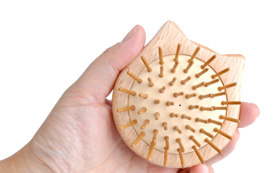 Bamboo Cat Shaped Hair Brush