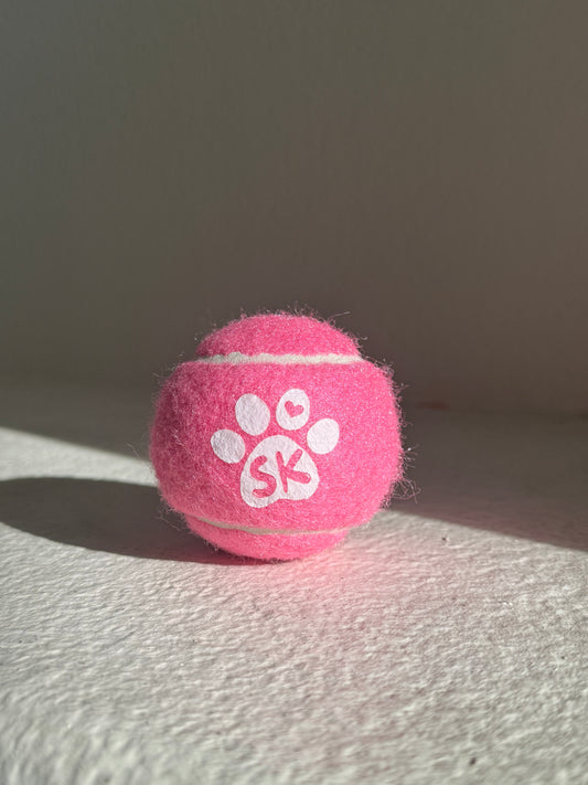 Squeaky Tennis Ball - Princess Pink