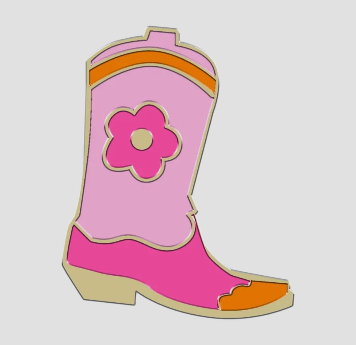 Moody Charm - Pink boot Charm