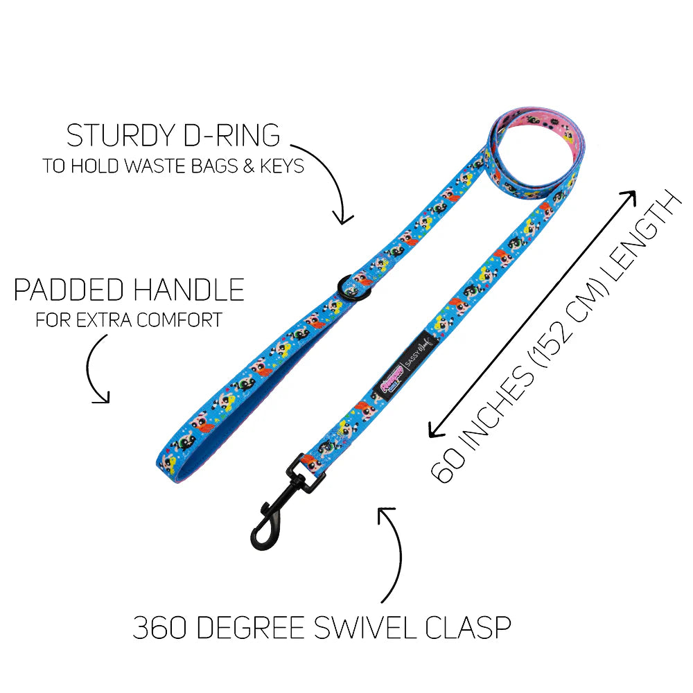 Sassy Woof- Dog Leash - The Powerpuff Girls™ (Blue)