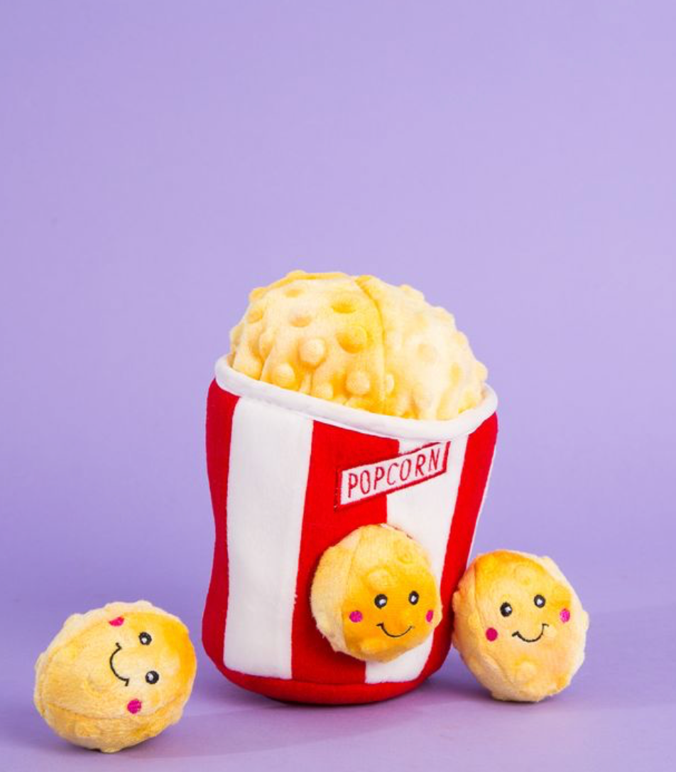 Zippy Burrow - Popcorn Bucket - Dog Toy