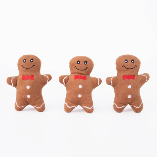 Christmas - Gingerbread Men (3-pack) - Holiday Dog Toy