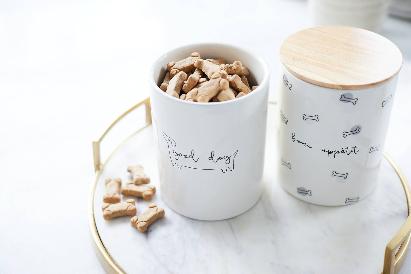 Bone Appetite Ceramic Treat Jar