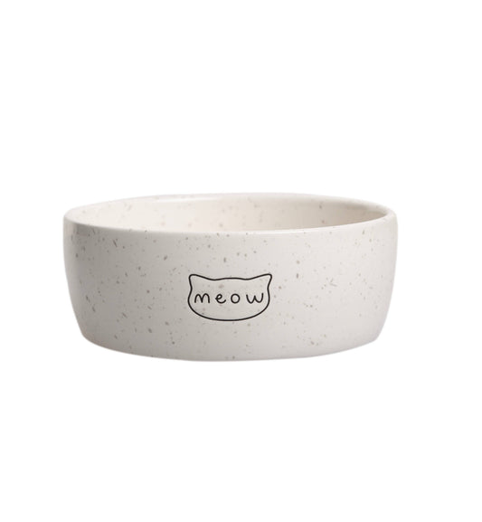 Speckled Cat Bowl, Water or Food Pet Dish, Small
